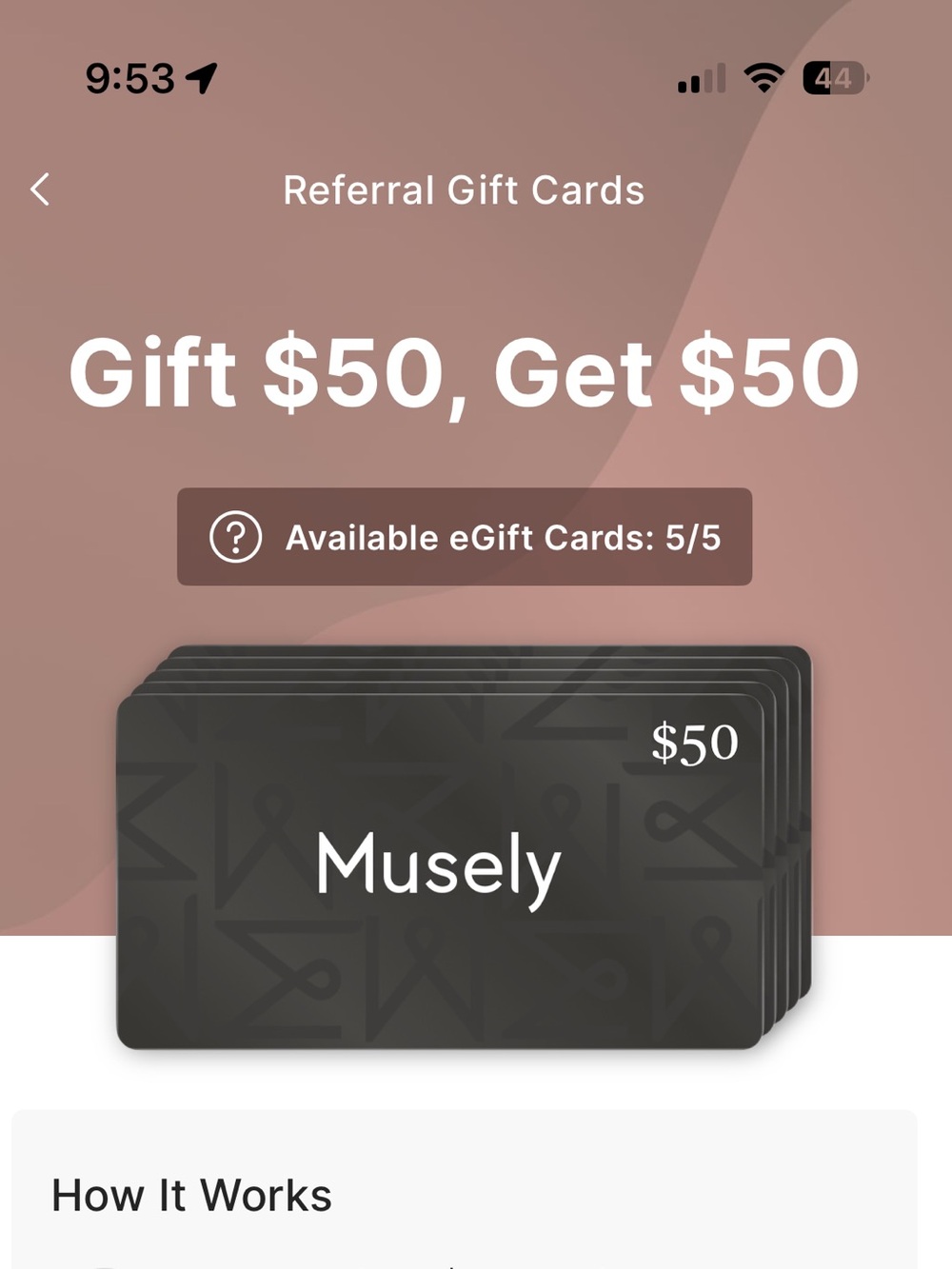 Musely $50 eGift Card